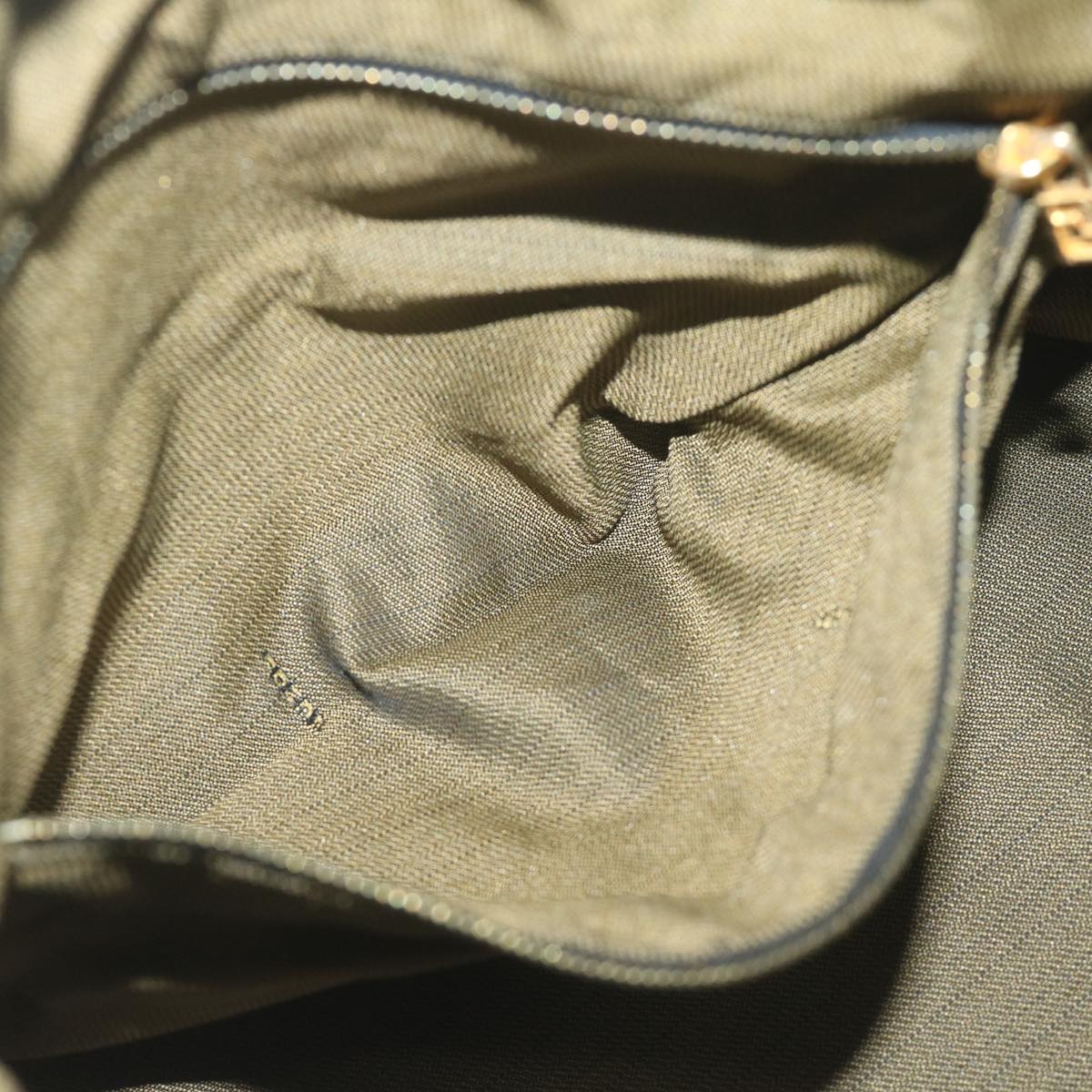 FENDI Zucca Canvas Vanity Cosmetic Pouch Black Brown ki3845