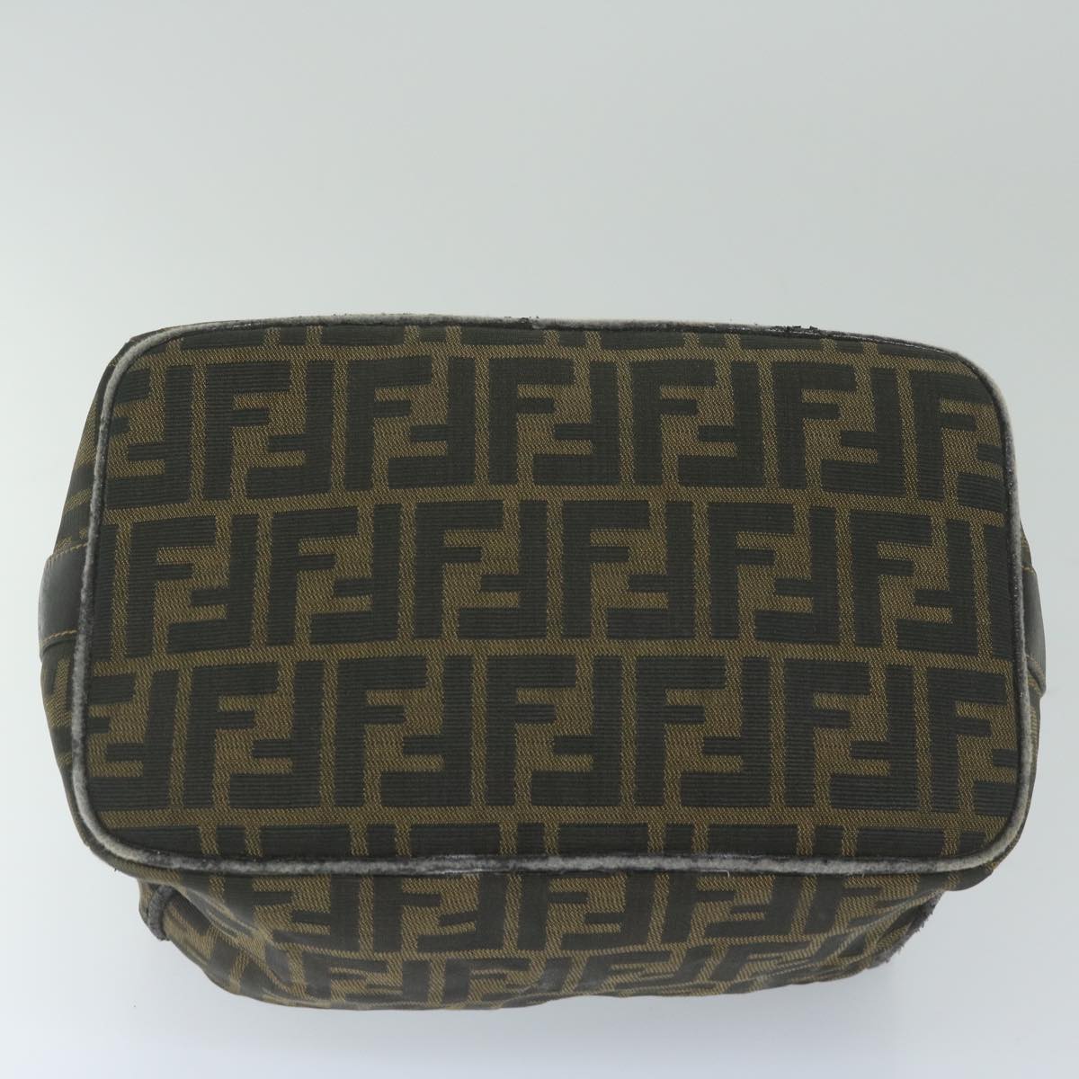 FENDI Zucca Canvas Vanity Cosmetic Pouch Black Brown ki3845