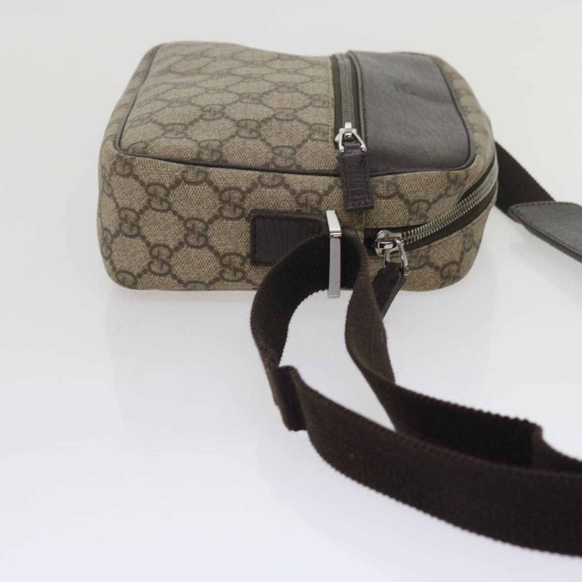 GUCCI GG Supreme Shoulder Bag PVC Leather Beige 282315 ki3901