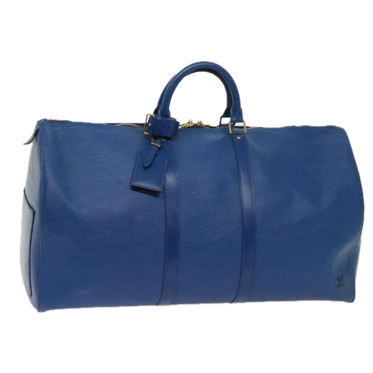LOUIS VUITTON Epi Keepall 55 Boston Bag Blue M42955 LV ki3991