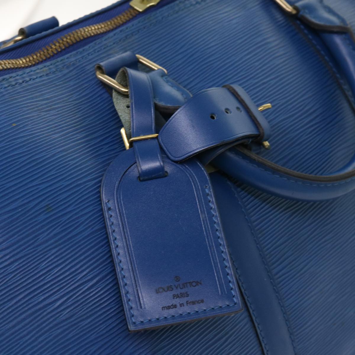 LOUIS VUITTON Epi Keepall 55 Boston Bag Blue M42955 LV ki3991