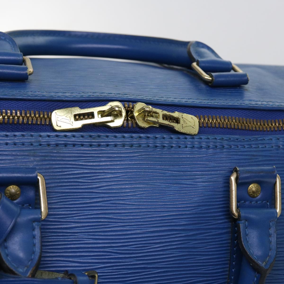 LOUIS VUITTON Epi Keepall 55 Boston Bag Blue M42955 LV ki3991