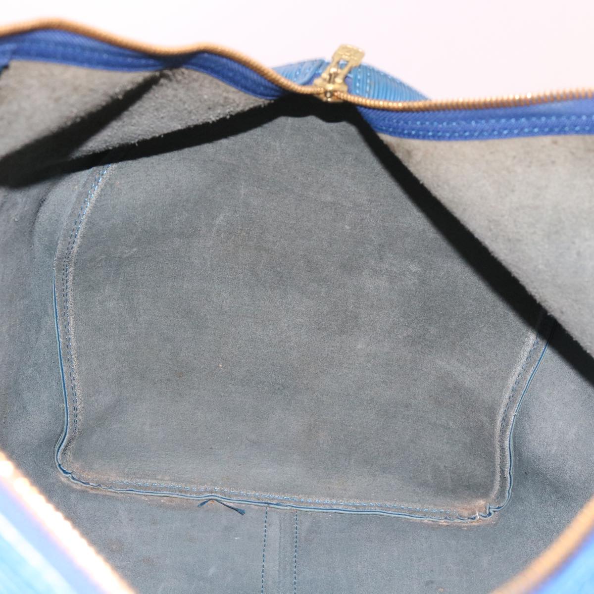 LOUIS VUITTON Epi Keepall 55 Boston Bag Blue M42955 LV ki3991