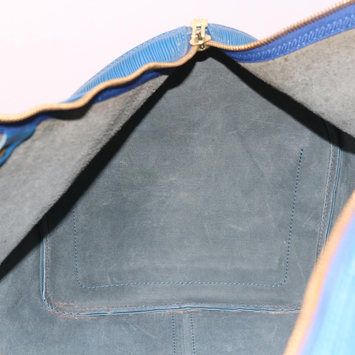 LOUIS VUITTON Epi Keepall 55 Boston Bag Blue M42955 LV ki3991