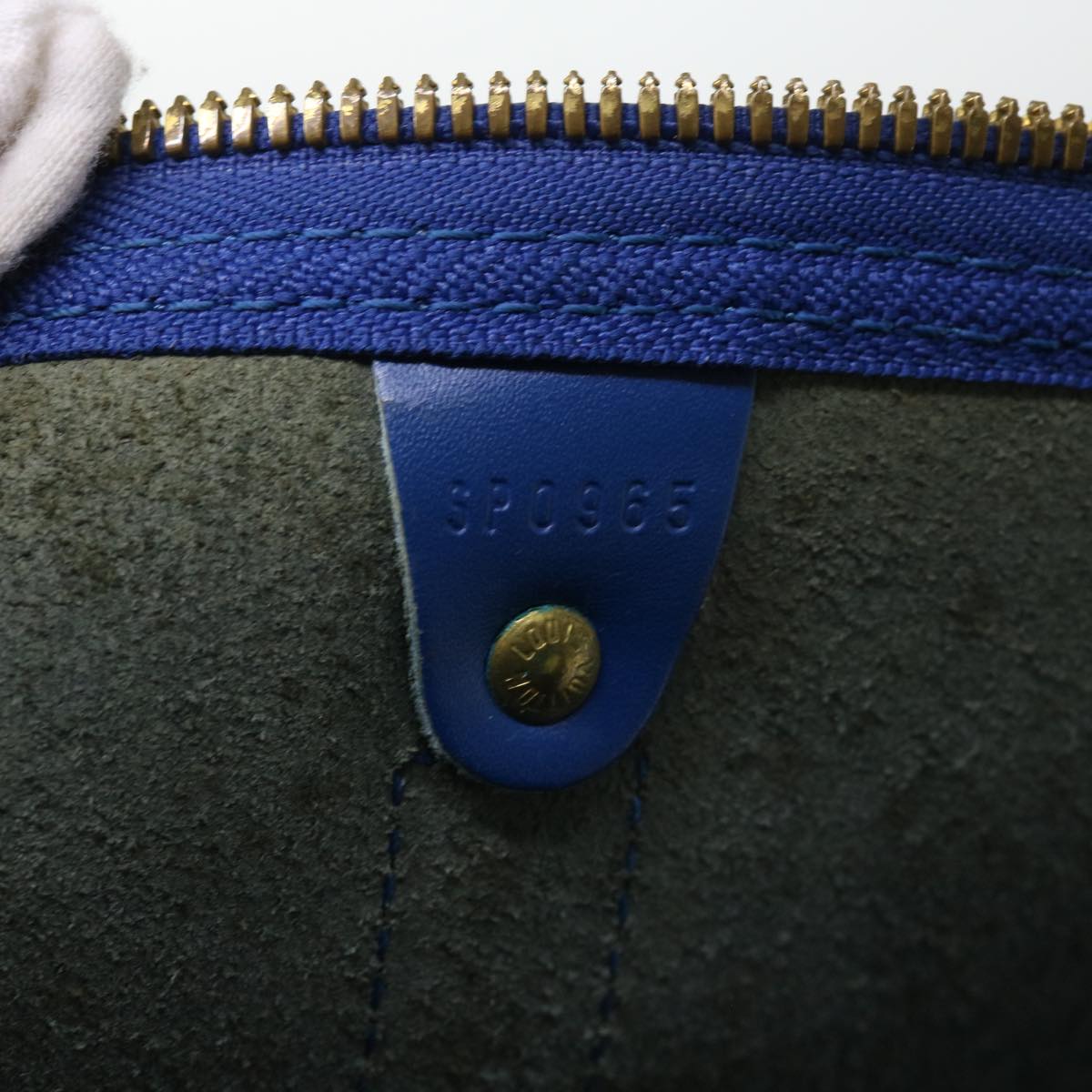 LOUIS VUITTON Epi Keepall 55 Boston Bag Blue M42955 LV ki3991