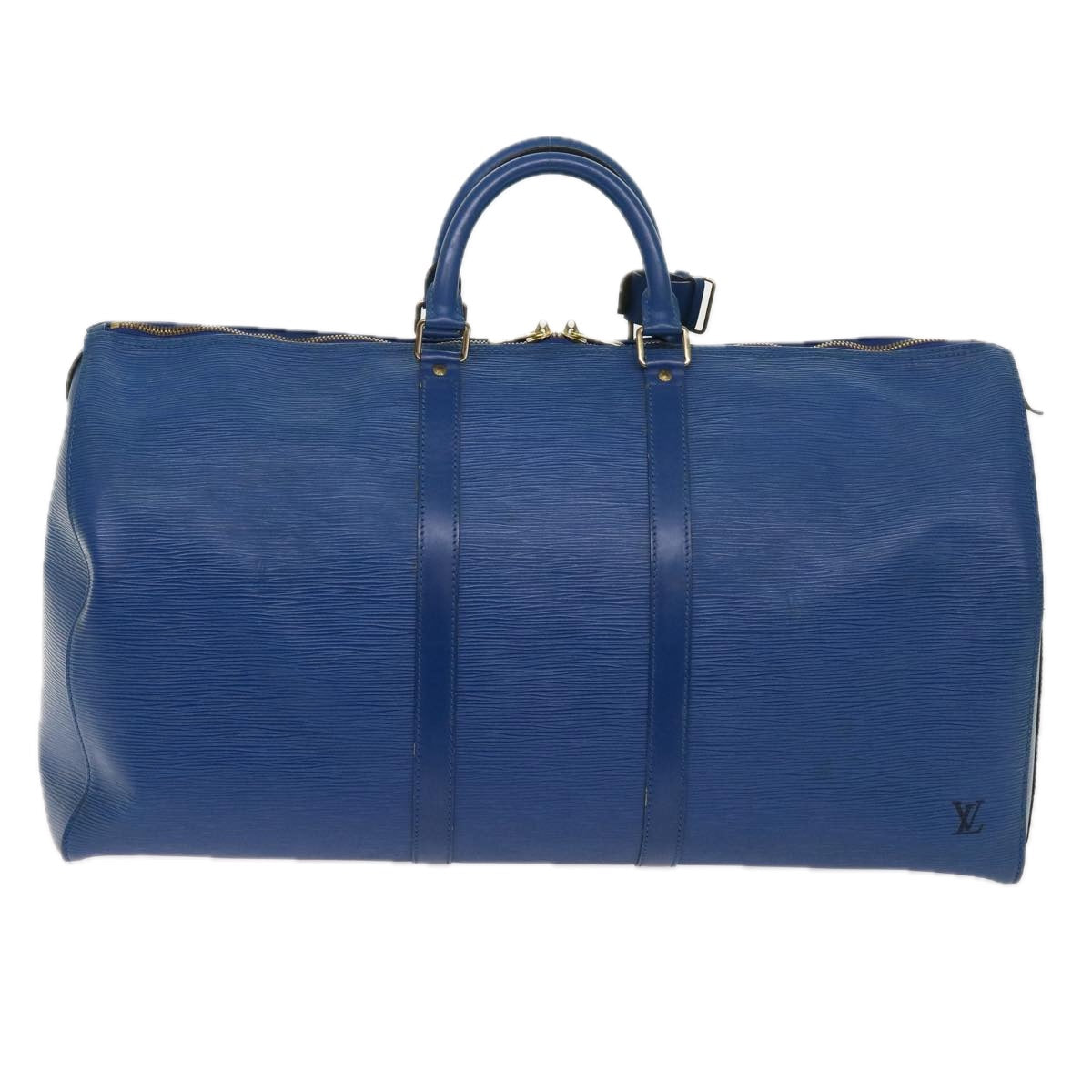 LOUIS VUITTON Epi Keepall 55 Boston Bag Blue M42955 LV ki3991