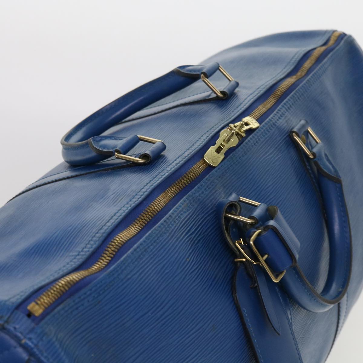 LOUIS VUITTON Epi Keepall 55 Boston Bag Blue M42955 LV ki3991