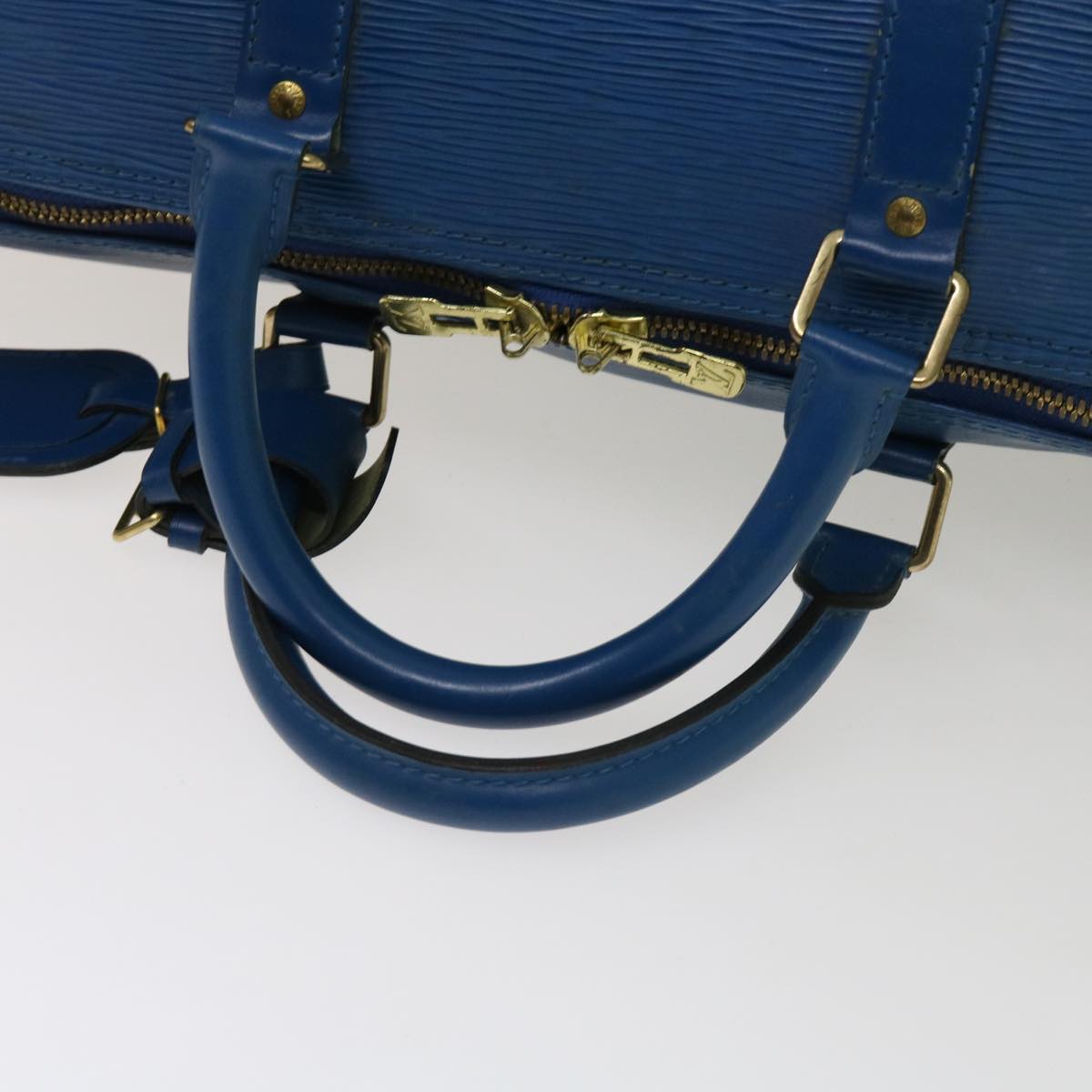 LOUIS VUITTON Epi Keepall 55 Boston Bag Blue M42955 LV ki3991