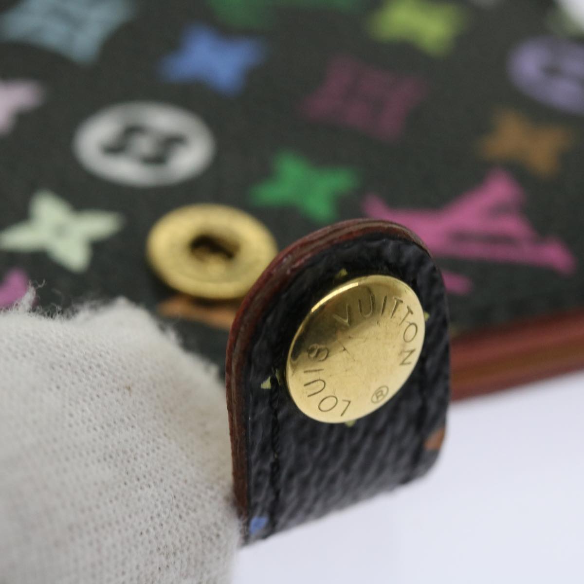 LOUIS VUITTON Multicolor Carne de Val Agenda Note Cover Black M92652 ki4040