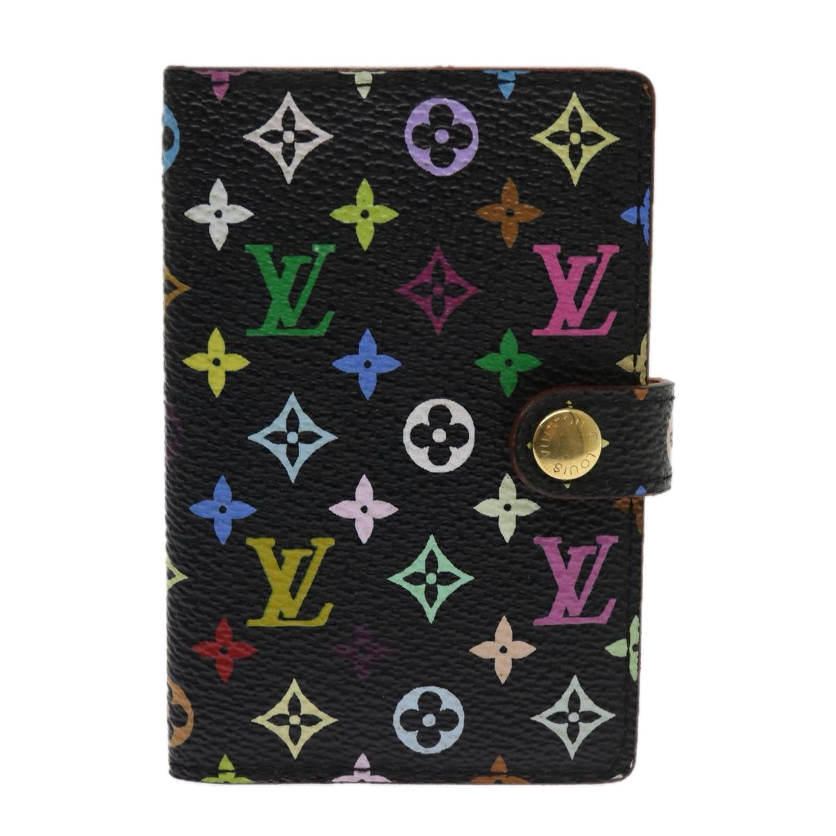 LOUIS VUITTON Multicolor Carne de Val Agenda Note Cover Black M92652 ki4040