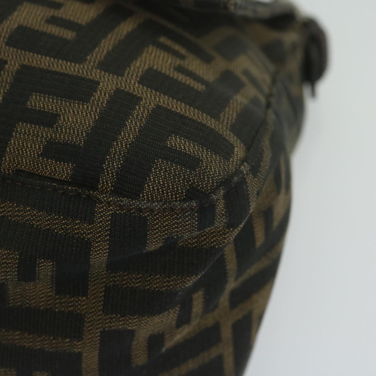 FENDI Zucca Canvas Mamma Baguette Shoulder Bag Black 33492 26325 008 ki4044