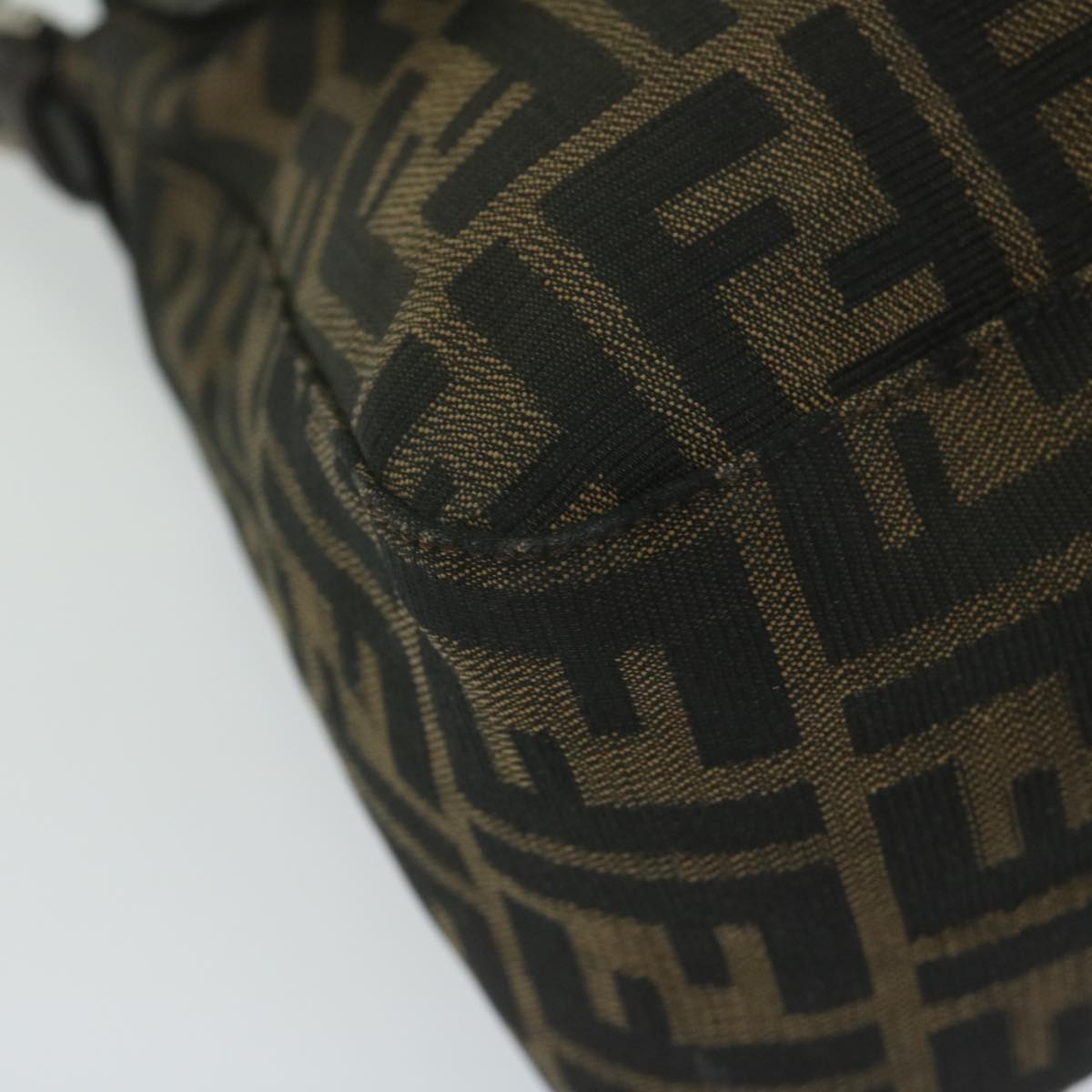 FENDI Zucca Canvas Mamma Baguette Shoulder Bag Black 33492 26325 008 ki4044