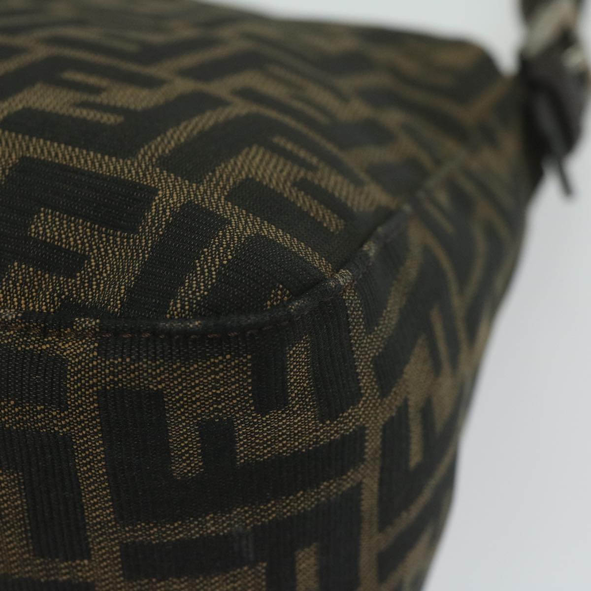 FENDI Zucca Canvas Mamma Baguette Shoulder Bag Black 33492 26325 008 ki4044