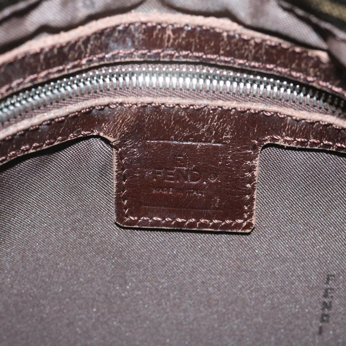 FENDI Zucca Canvas Mamma Baguette Shoulder Bag Black 33492 26325 008 ki4044