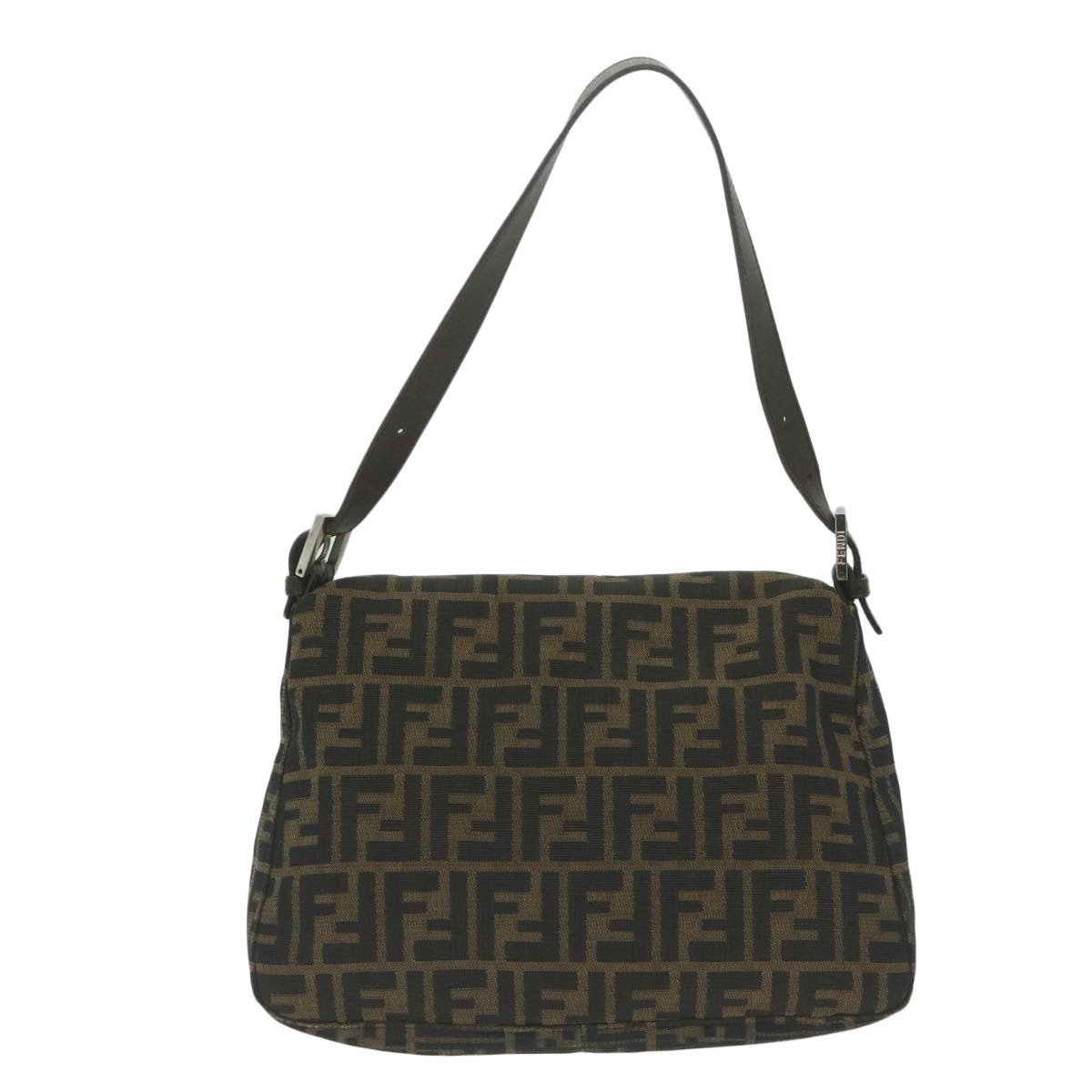 FENDI Zucca Canvas Mamma Baguette Shoulder Bag Black 33492 26325 008 ki4044