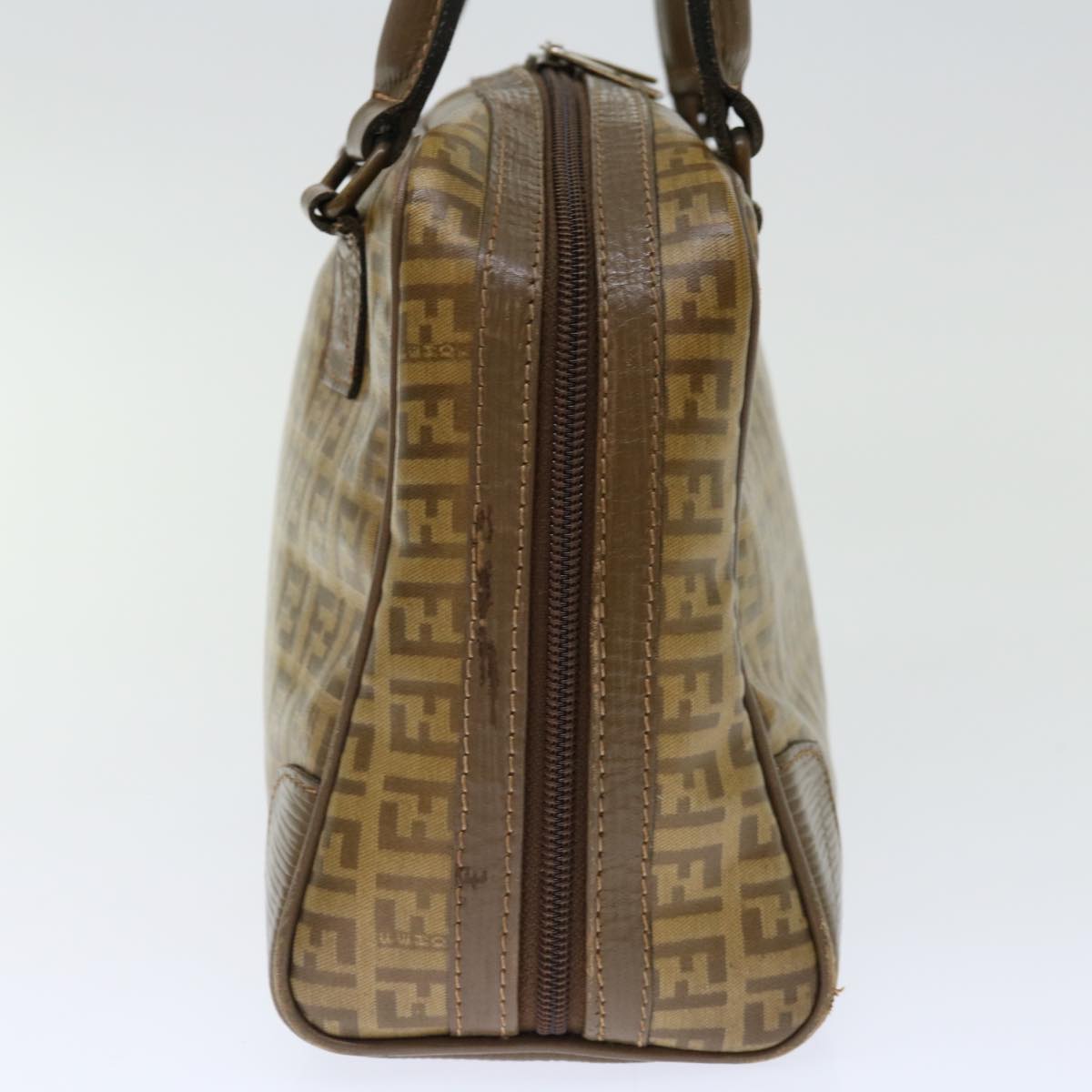 FENDI Zucchino Canvas Hand Bag Beige ki4322