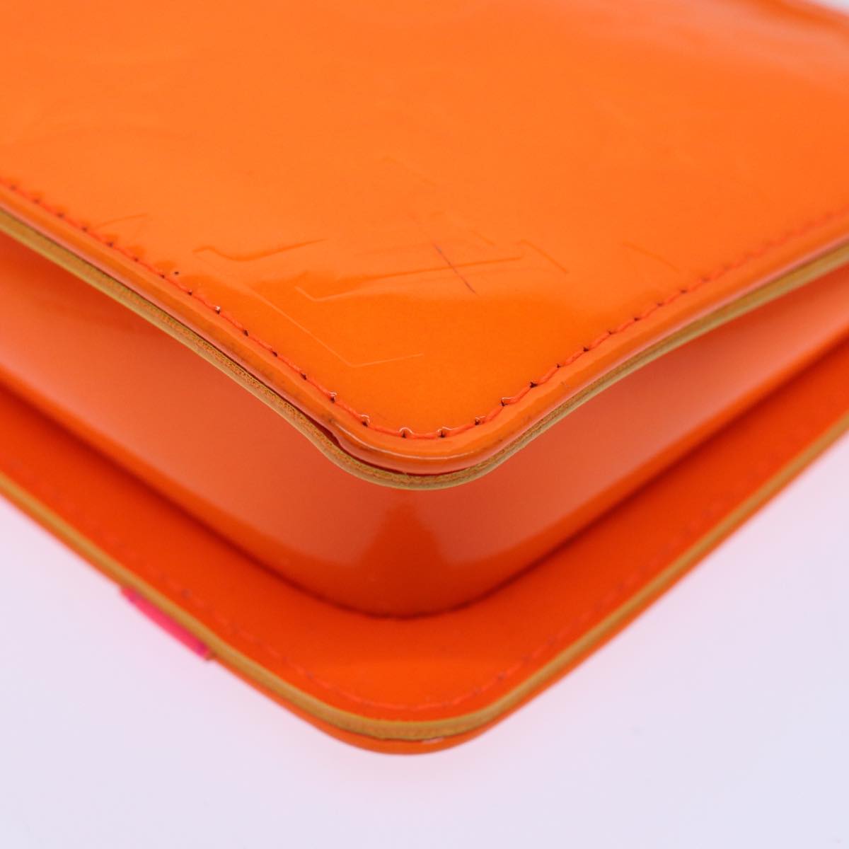 LOUIS VUITTON Vernis Fluo Lexington Accessory Pouch Orange M91907 LV ki4354