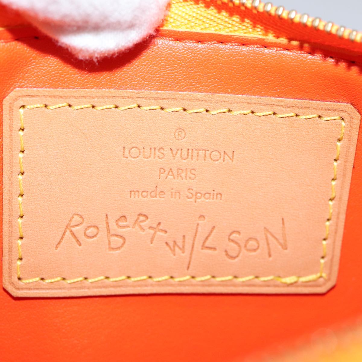 LOUIS VUITTON Vernis Fluo Lexington Accessory Pouch Orange M91907 LV ki4354