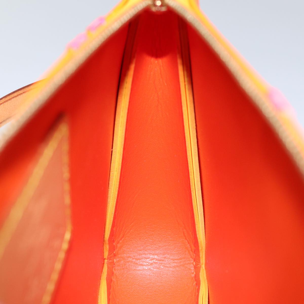 LOUIS VUITTON Vernis Fluo Lexington Accessory Pouch Orange M91907 LV ki4354