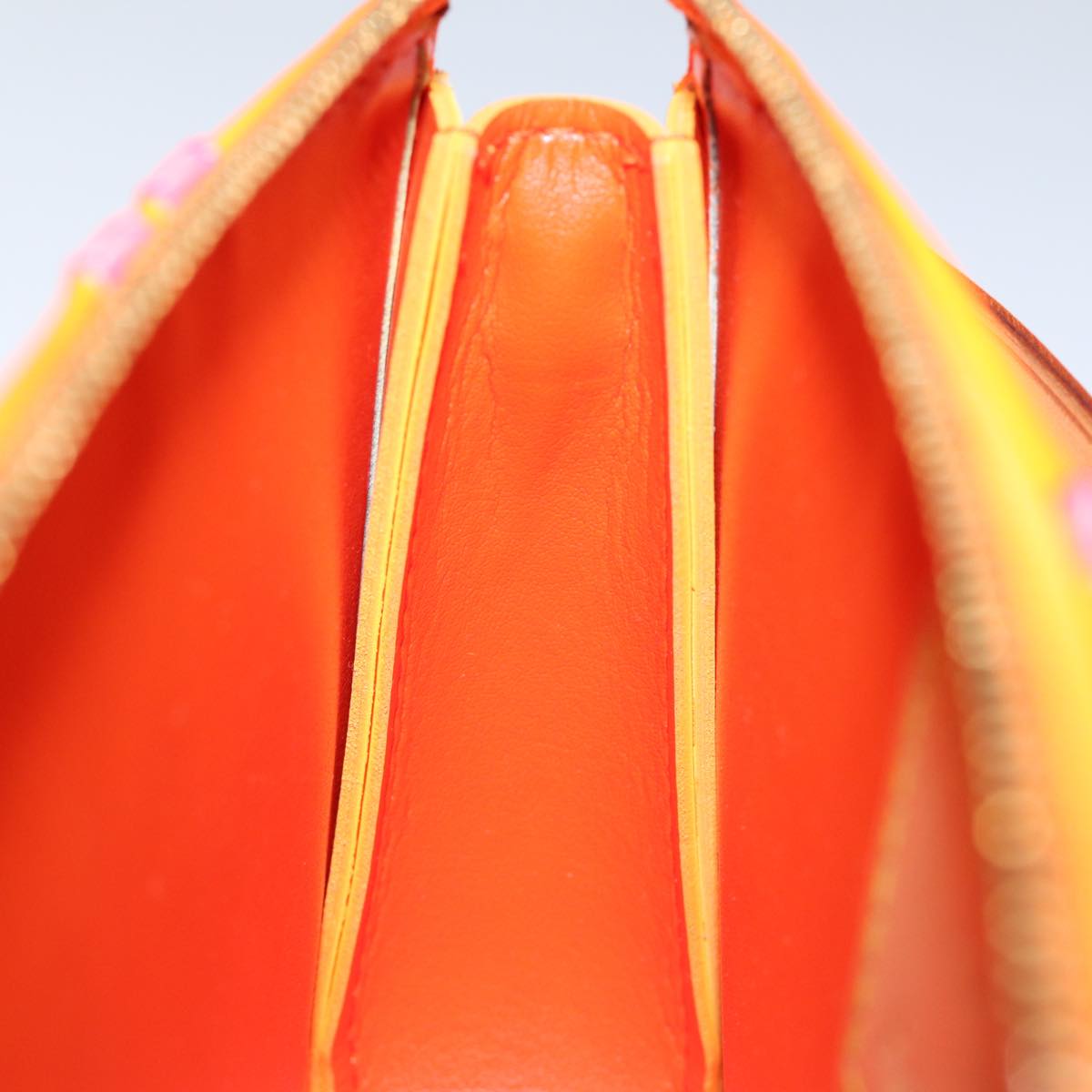 LOUIS VUITTON Vernis Fluo Lexington Accessory Pouch Orange M91907 LV ki4354
