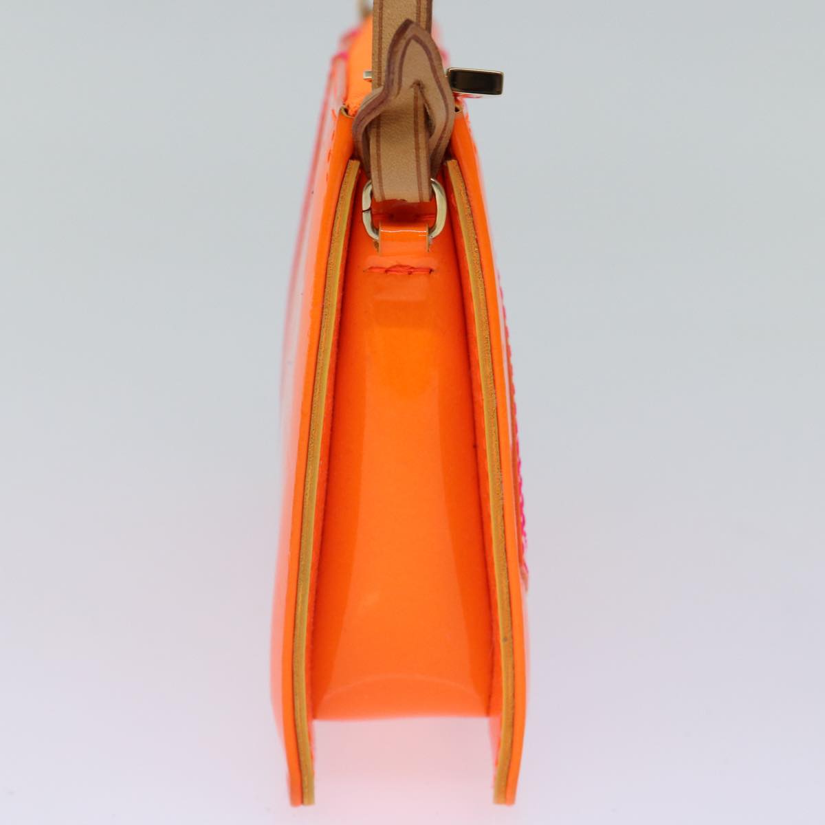 LOUIS VUITTON Vernis Fluo Lexington Accessory Pouch Orange M91907 LV ki4354