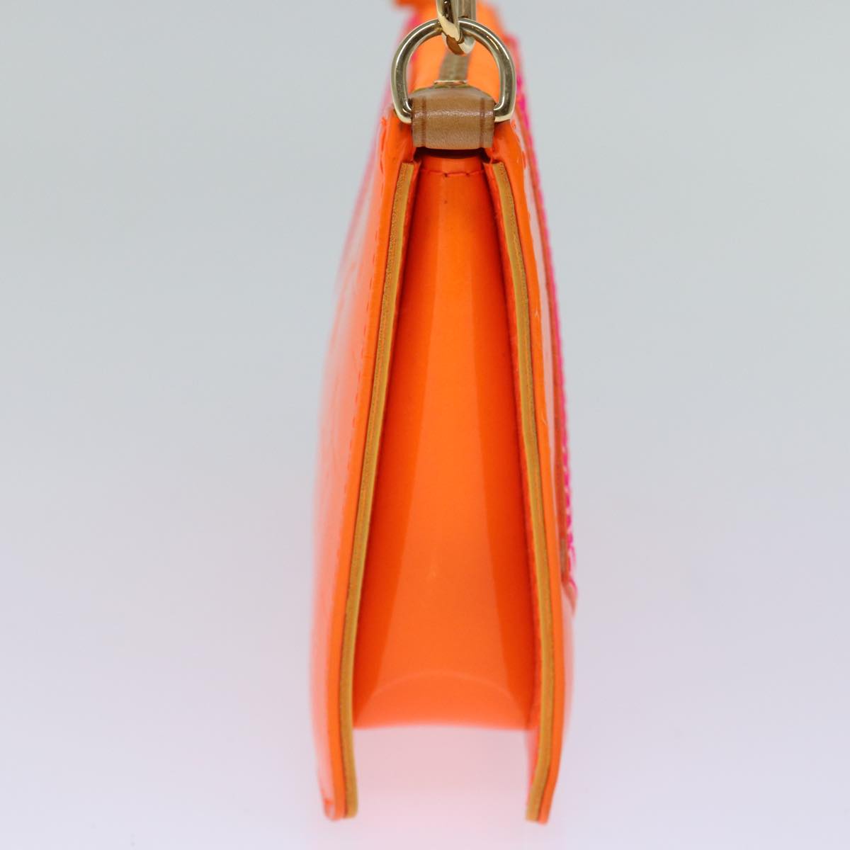 LOUIS VUITTON Vernis Fluo Lexington Accessory Pouch Orange M91907 LV ki4354
