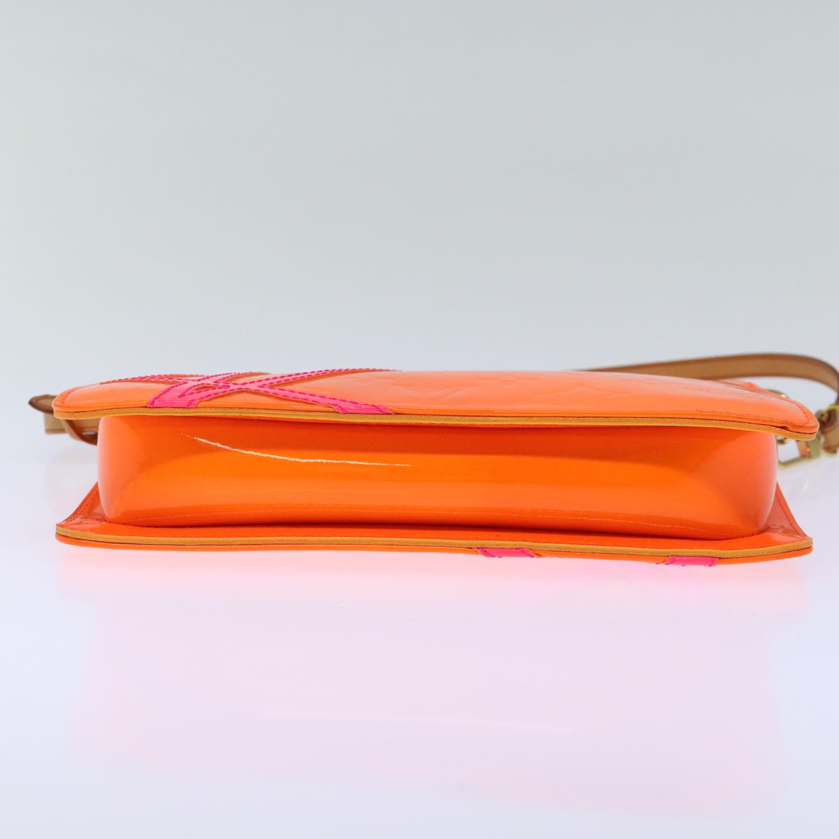 LOUIS VUITTON Vernis Fluo Lexington Accessory Pouch Orange M91907 LV ki4354