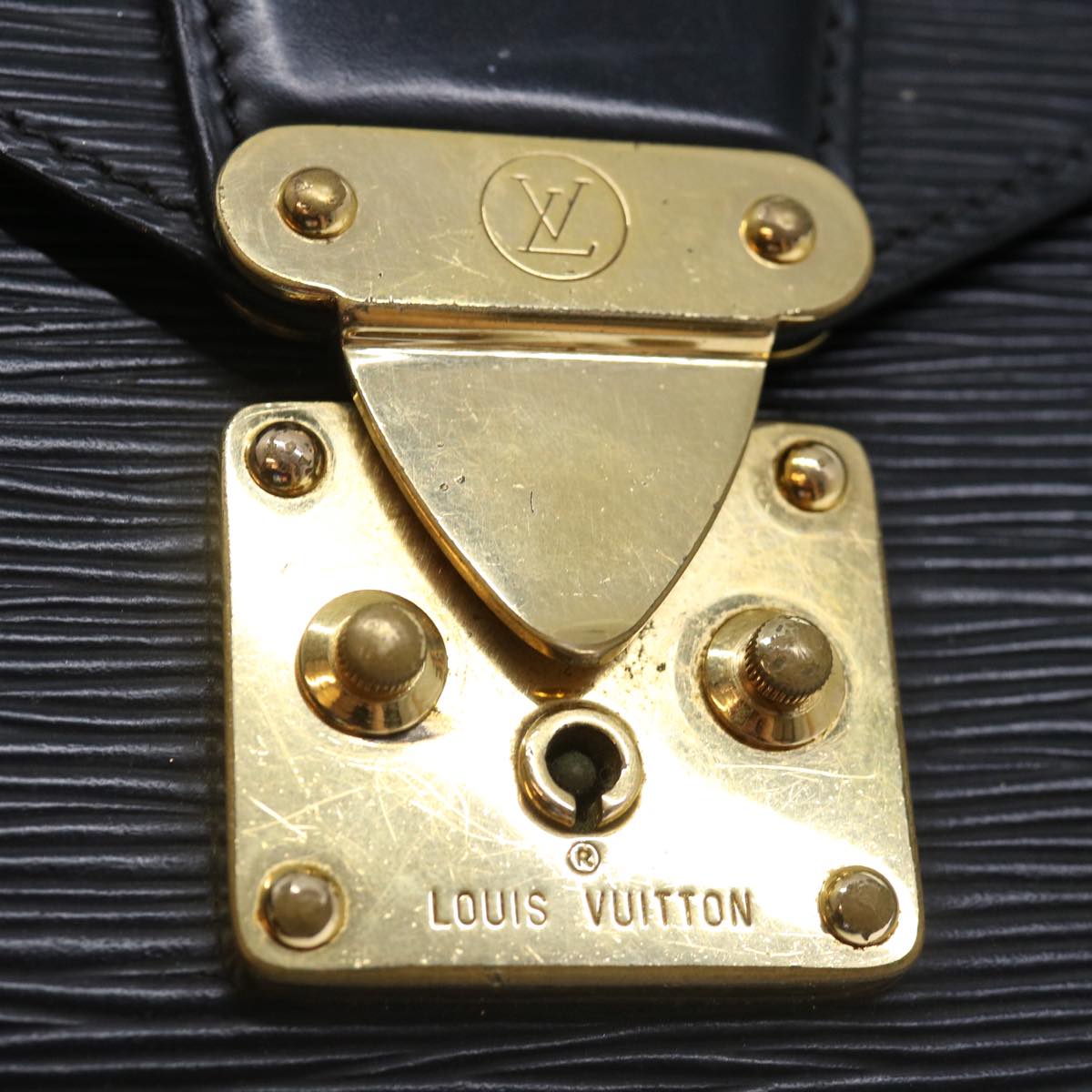 LOUIS VUITTON Epi Serie Dragonne Hand Bag Black M52612 LV ki4359