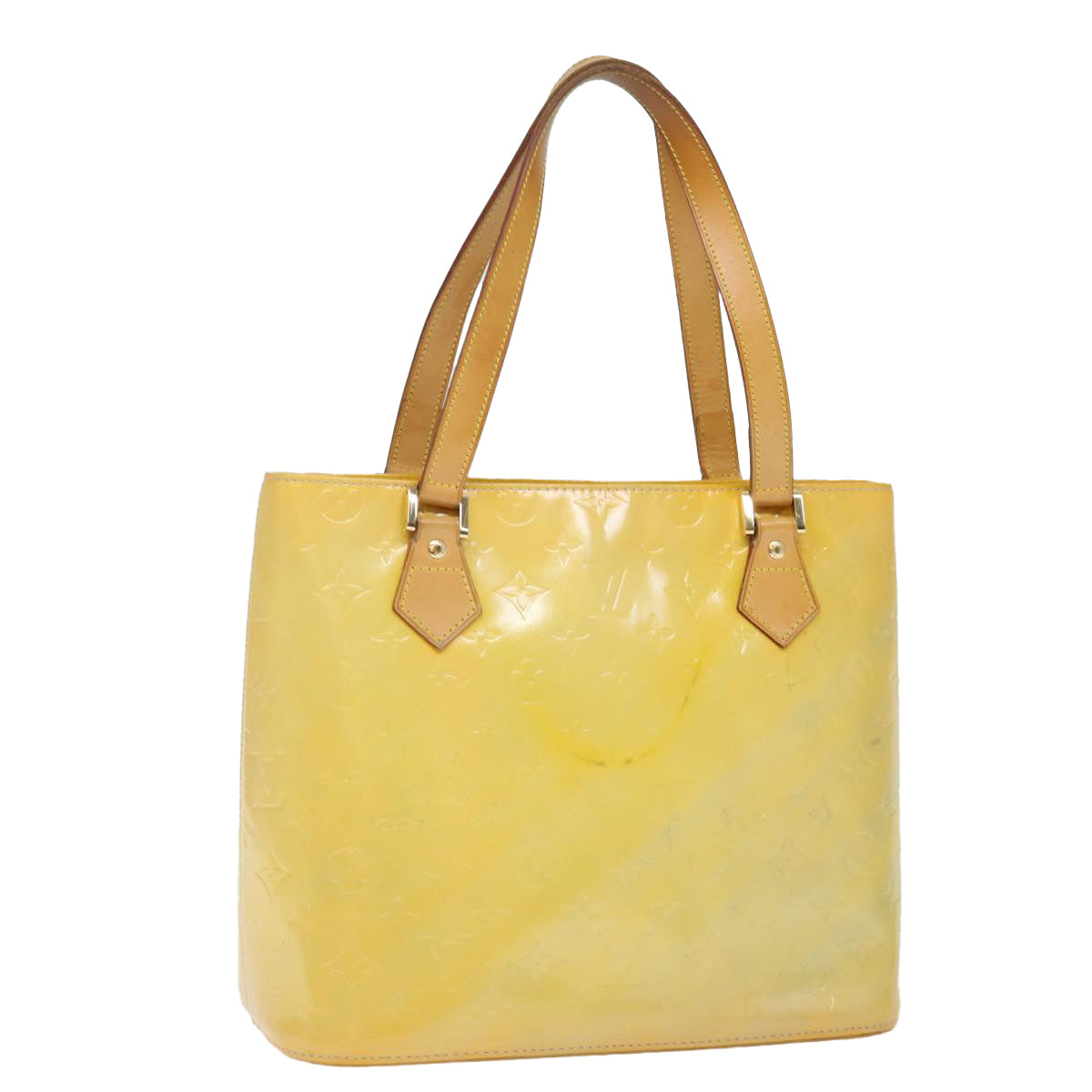 LOUIS VUITTON Monogram Vernis Houston Hand Bag Gris M91053 LV ki4372
