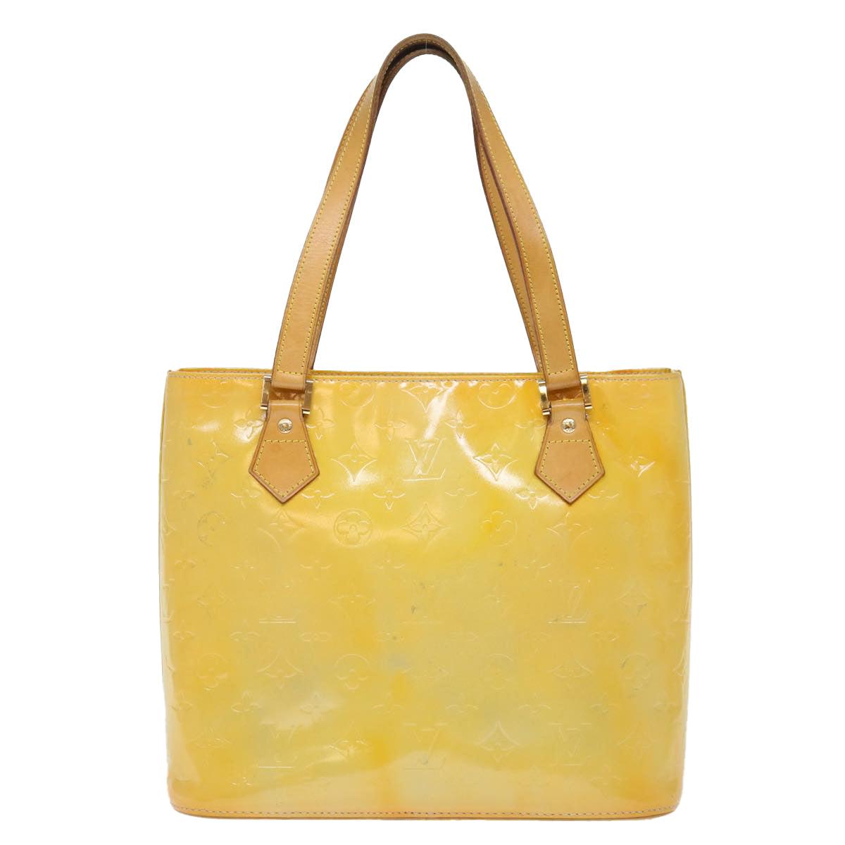 LOUIS VUITTON Monogram Vernis Houston Hand Bag Gris M91053 LV ki4372