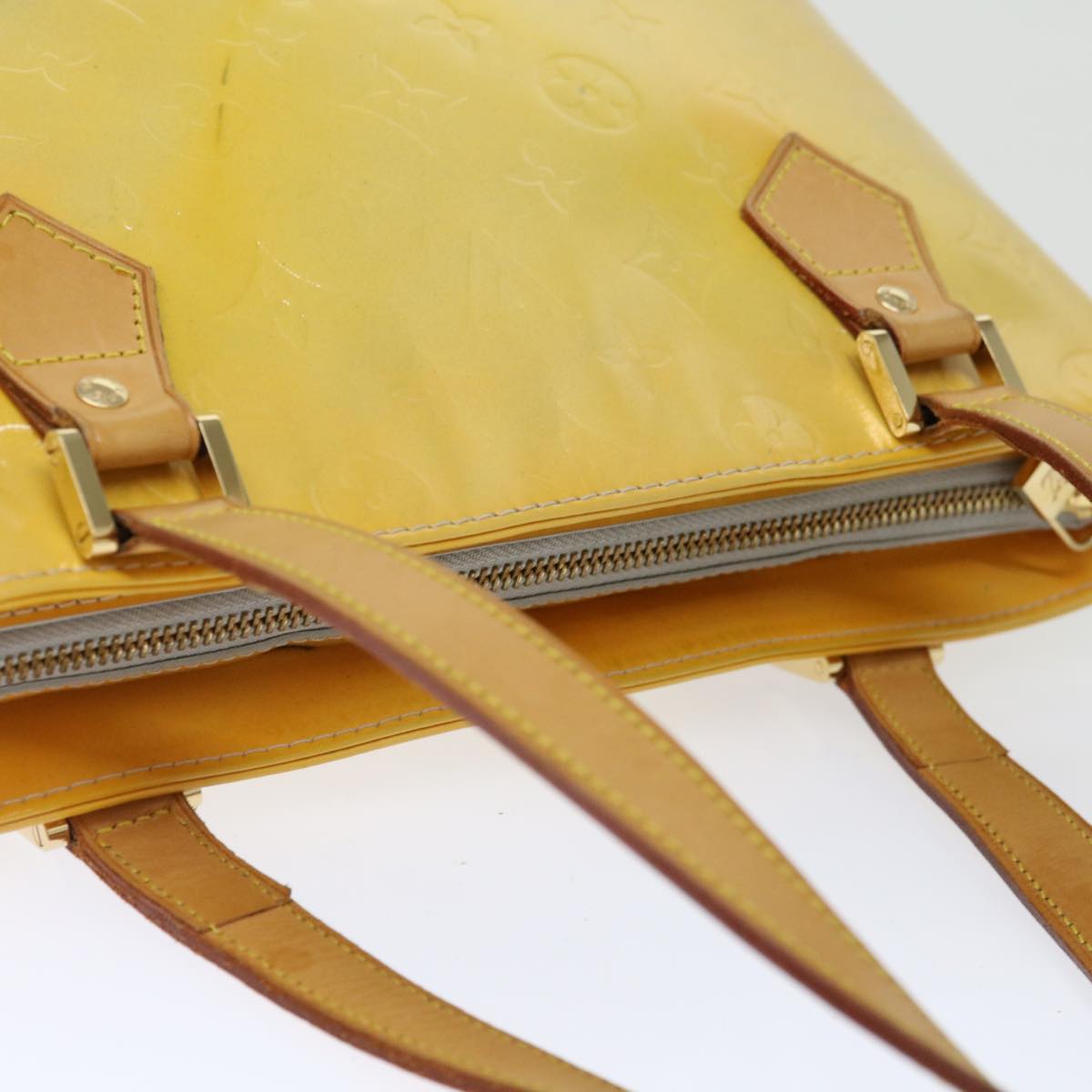 LOUIS VUITTON Monogram Vernis Houston Hand Bag Gris M91053 LV ki4372