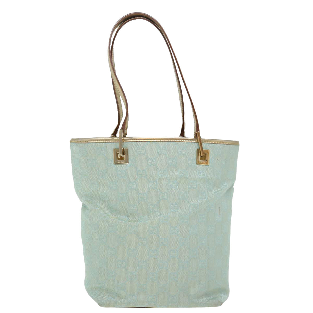 GUCCI GG Canvas Tote Bag Light Blue 002 1099 ki4373