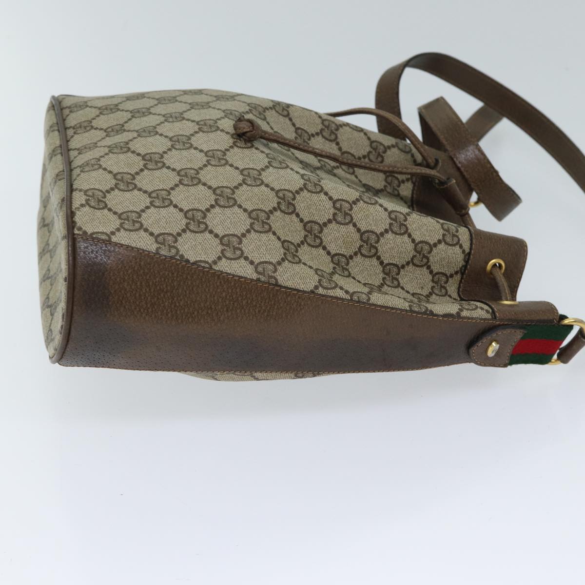 GUCCI GG Supreme Web Sherry Line Shoulder Bag Beige Red 41 02 034 ki4374