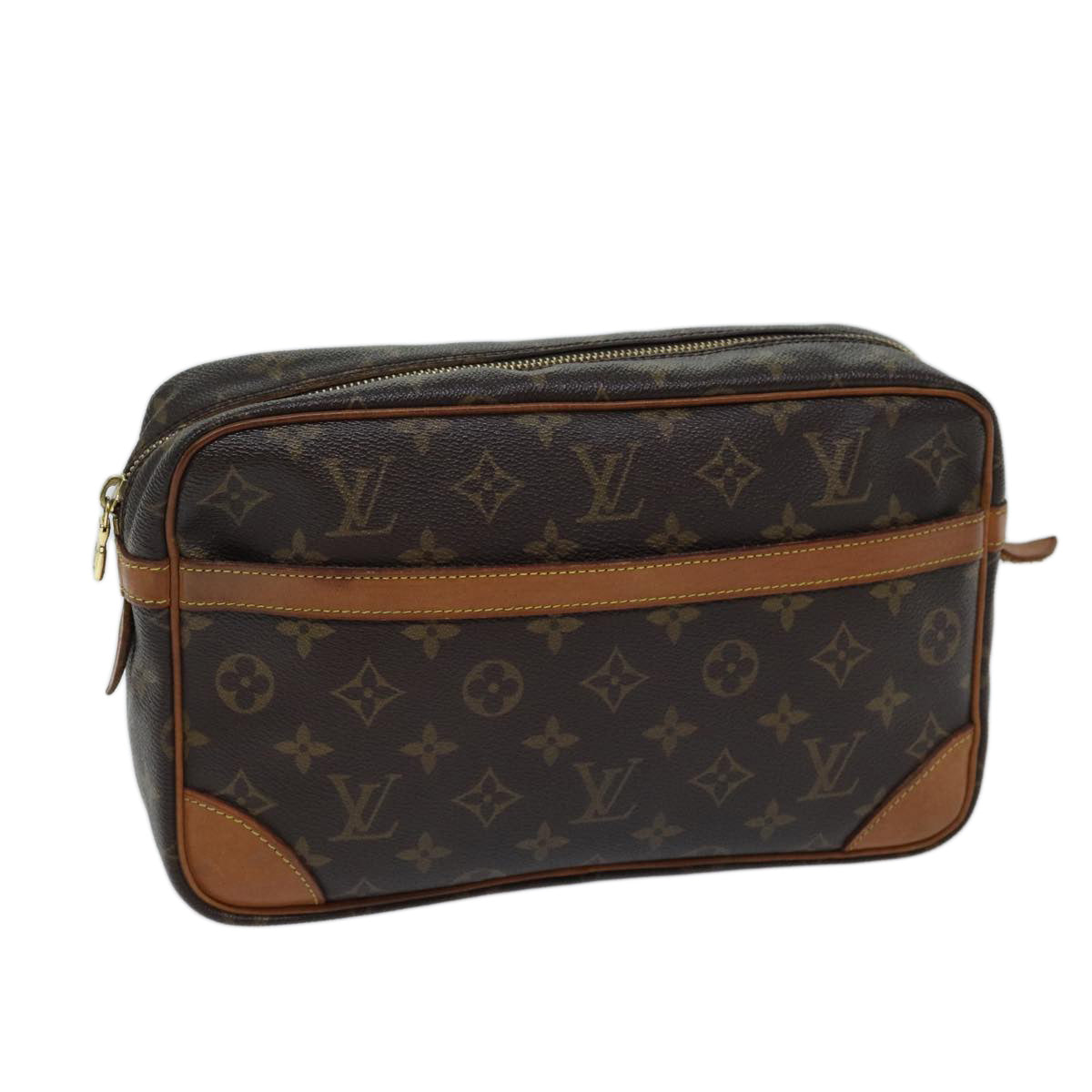LOUIS VUITTON Monogram Compiegne 28 Clutch Bag M51845 LV ki4398