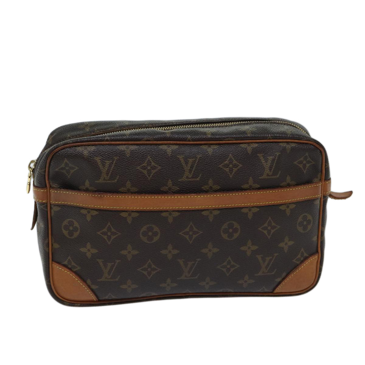 LOUIS VUITTON Monogram Compiegne 28 Clutch Bag M51845 LV ki4398