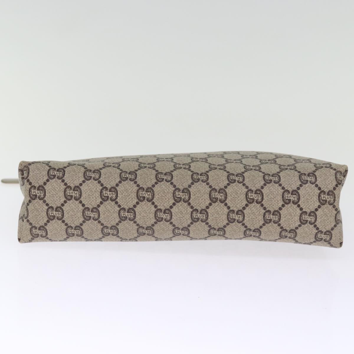 GUCCI GG Plus Supreme Clutch Bag PVC Beige ki4521
