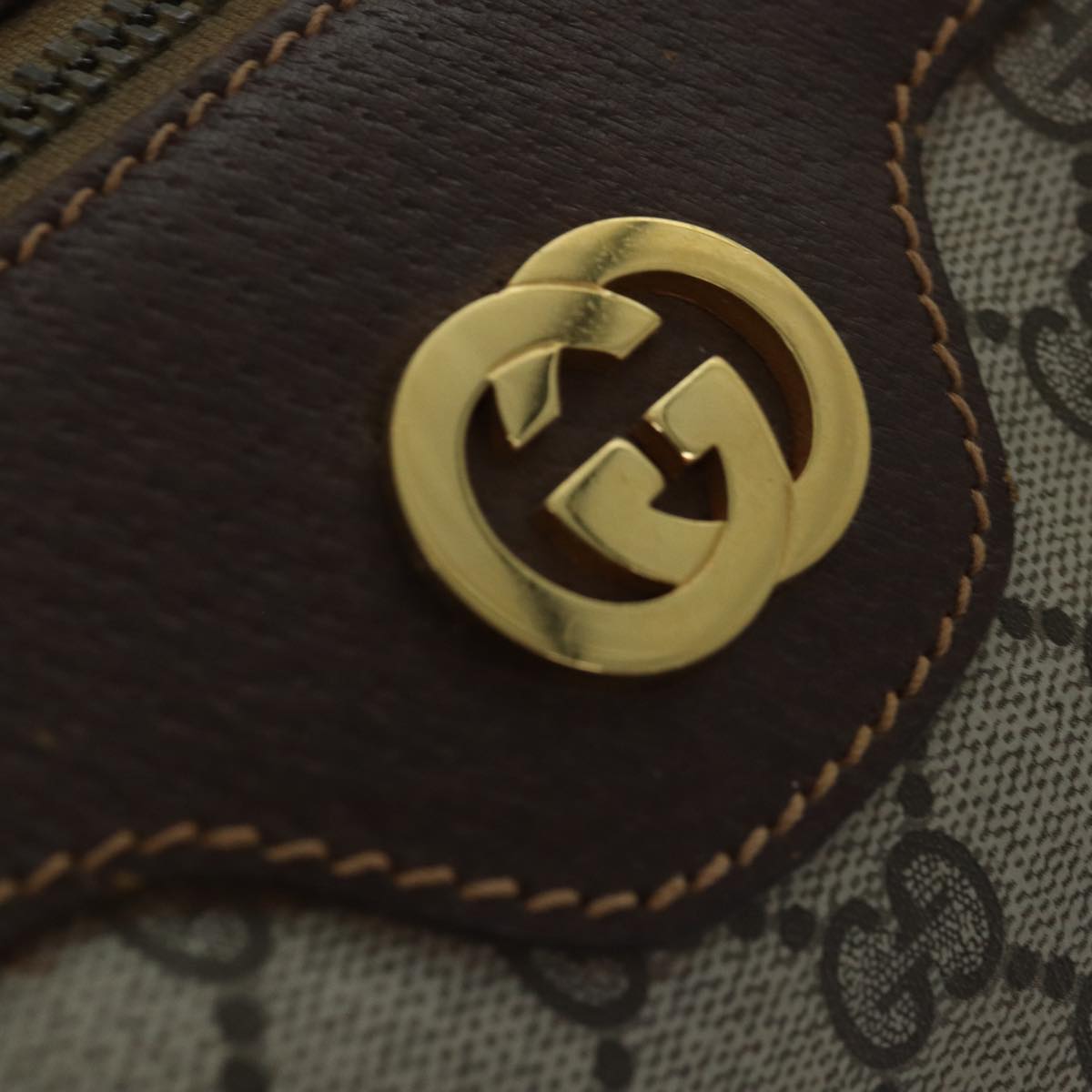 GUCCI GG Supreme Mini Boston Bag PVC Beige ki4575