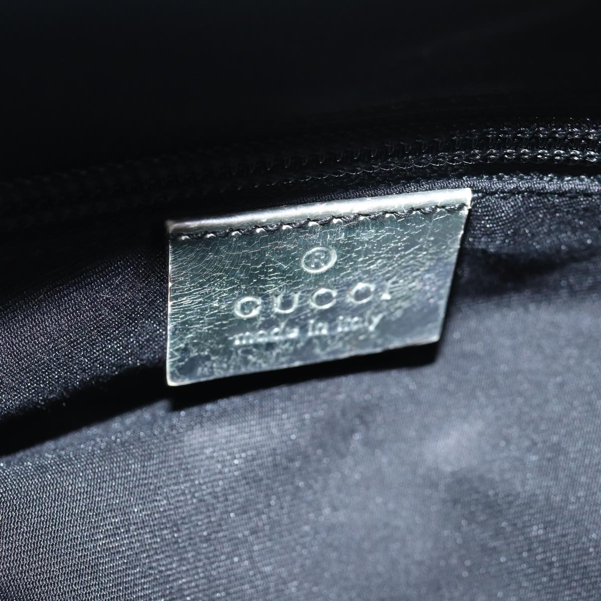 GUCCI GG Canvas Sherry Line Tote Bag Silver Gray 131228 ki4597