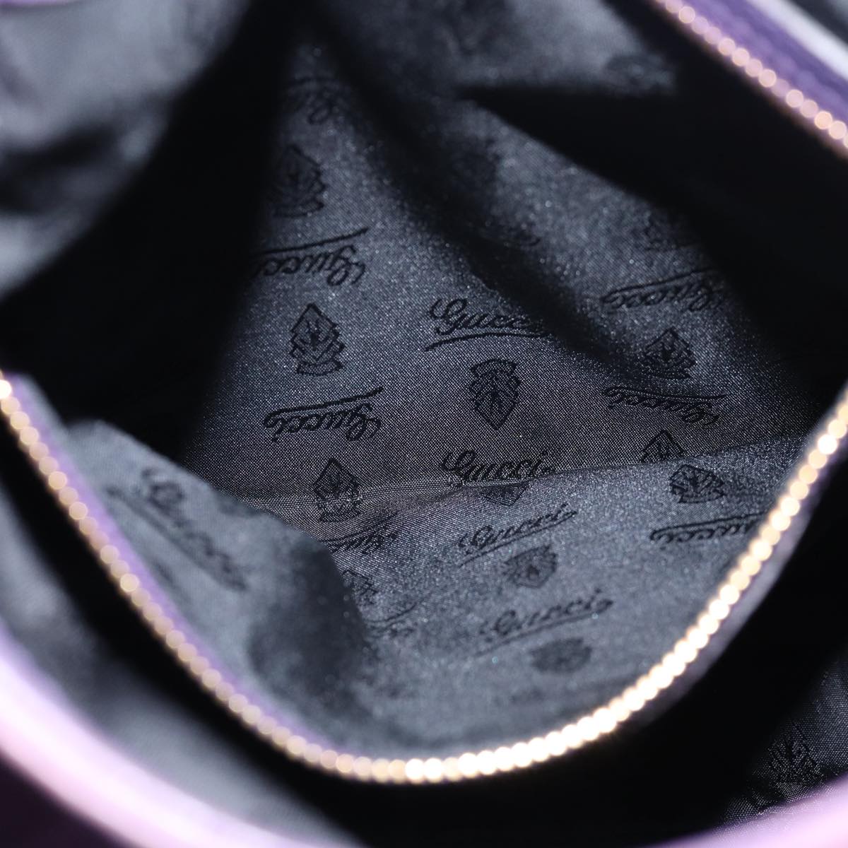 GUCCI Jackie Shoulder Bag Leather 2way Purple 219725 ki4655