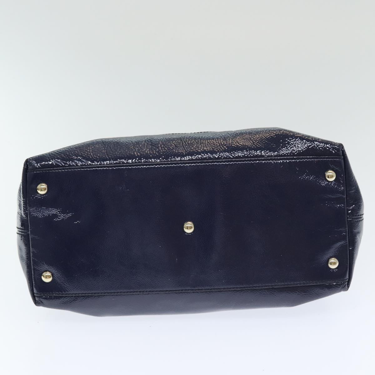 GUCCI Soho Tote Bag Enamel 2way Navy 308362 ki4673