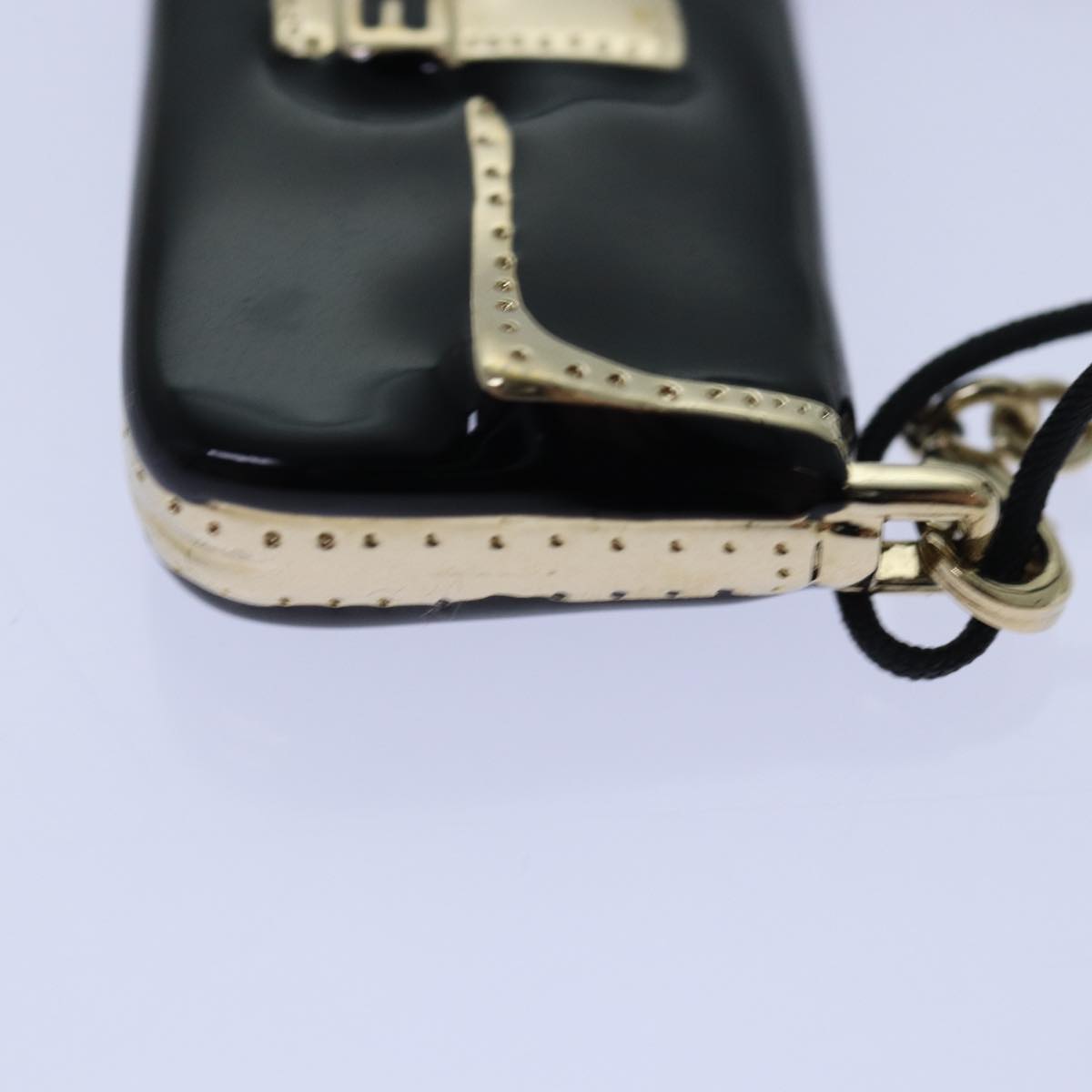 FENDI Mamma Baguette Motif Charm Black ki4706