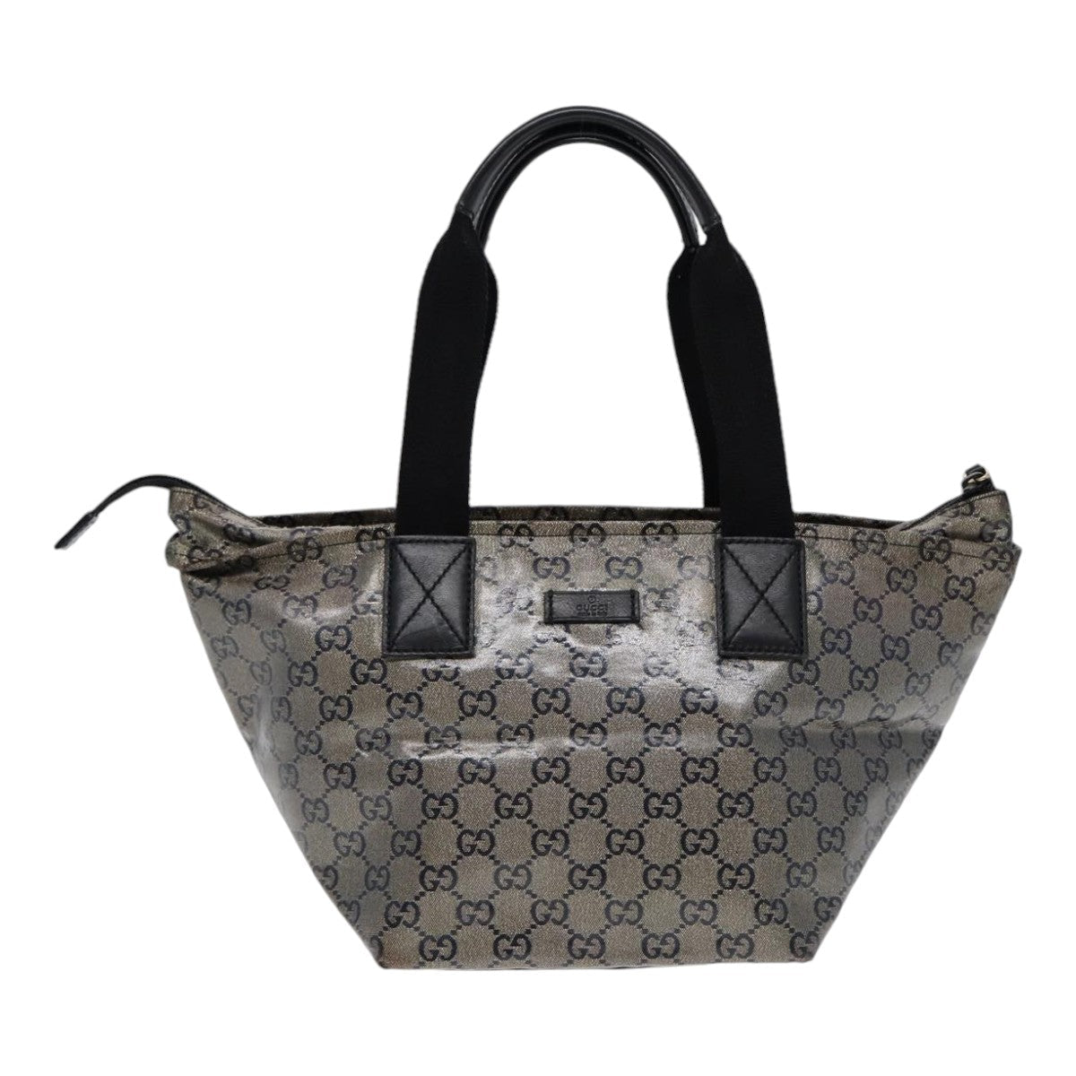 GUCCI GG Crystal Hand Bag Black Gold 131228 ki4780