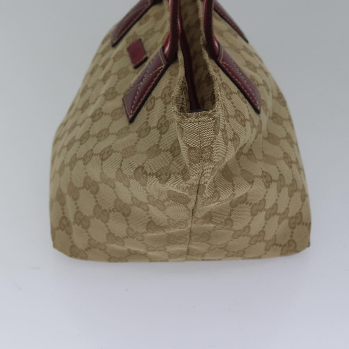 GUCCI GG Canvas Sherry Line Shoulder Bag Beige Red ki4899