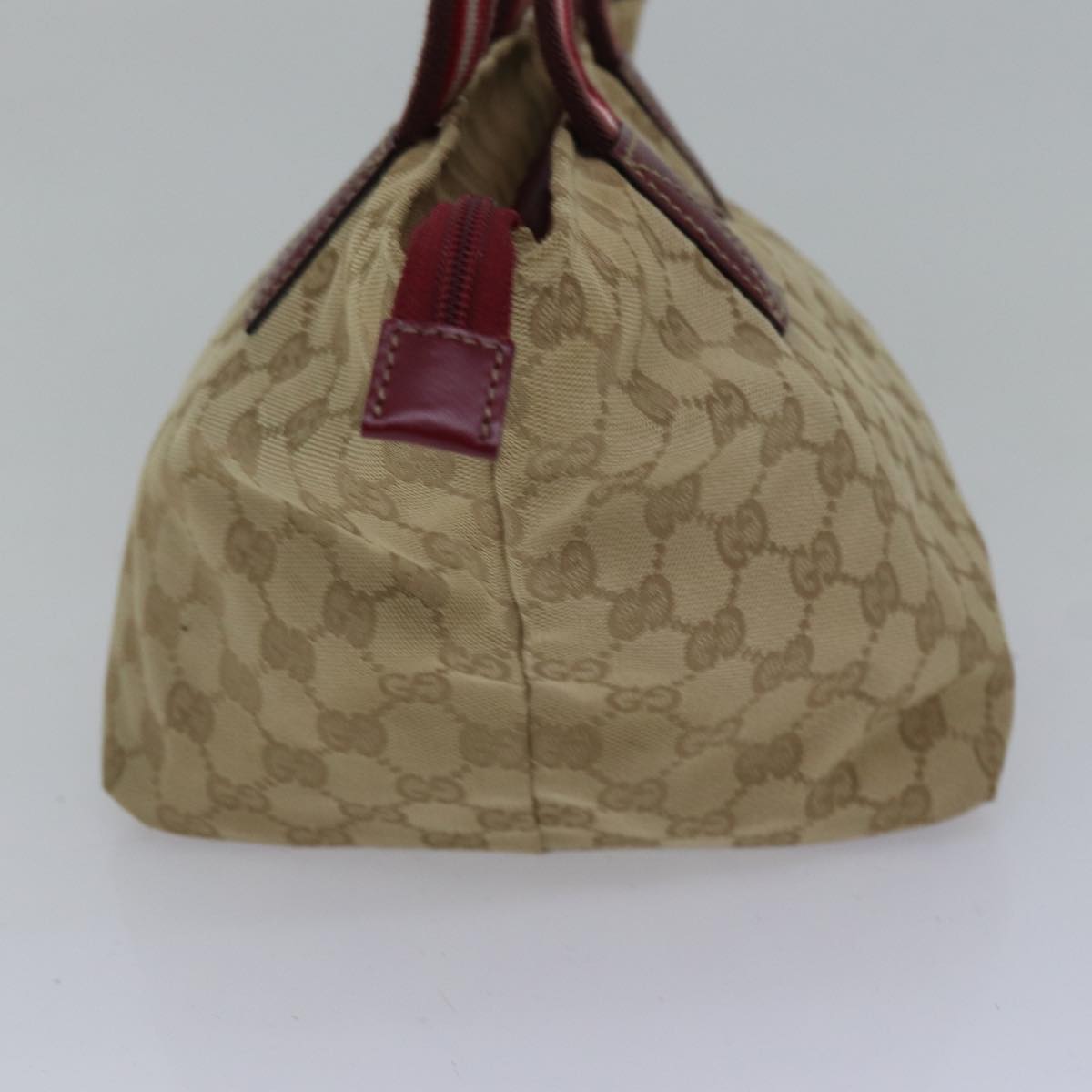 GUCCI GG Canvas Sherry Line Shoulder Bag Beige Red ki4899