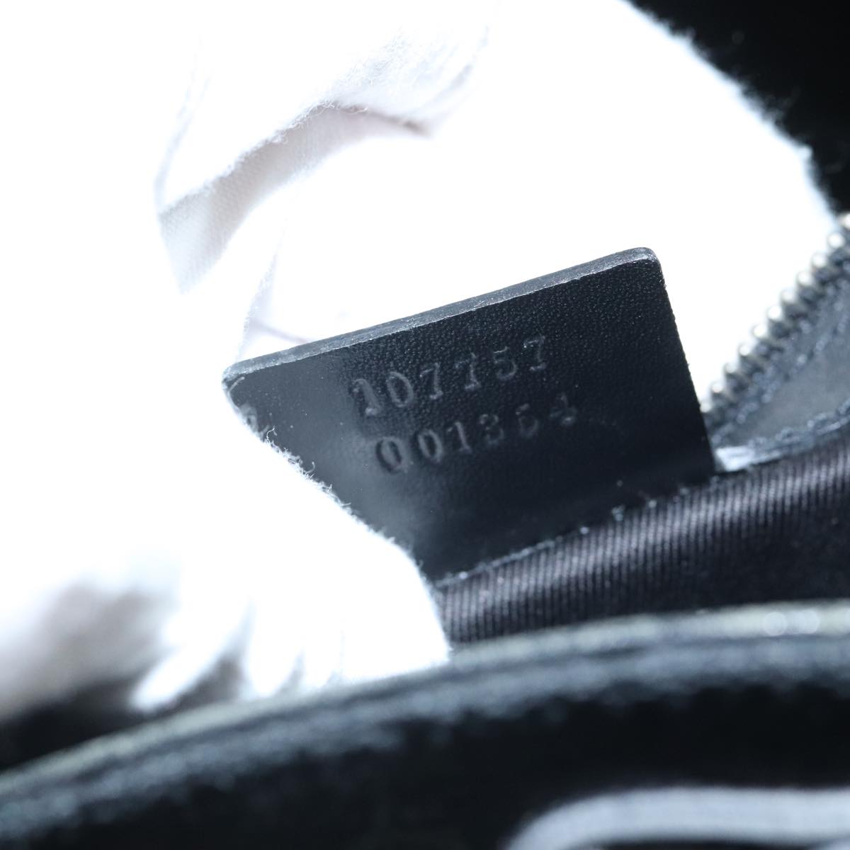 GUCCI GG Canvas Tote Bag Black Silver 107757 ki5048