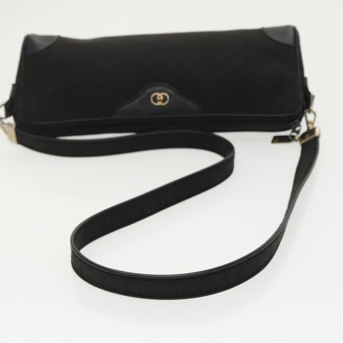 GUCCI Micro GG Canvas Shoulder Bag Black ki5051