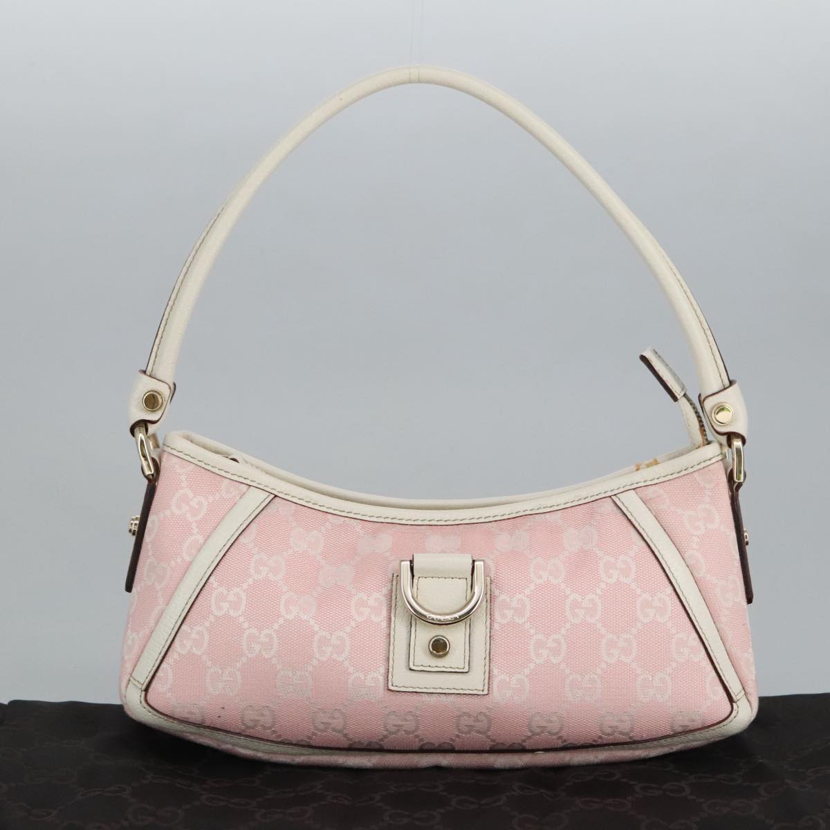 GUCCI GG Canvas Shoulder Bag Pink 130939 ki5065