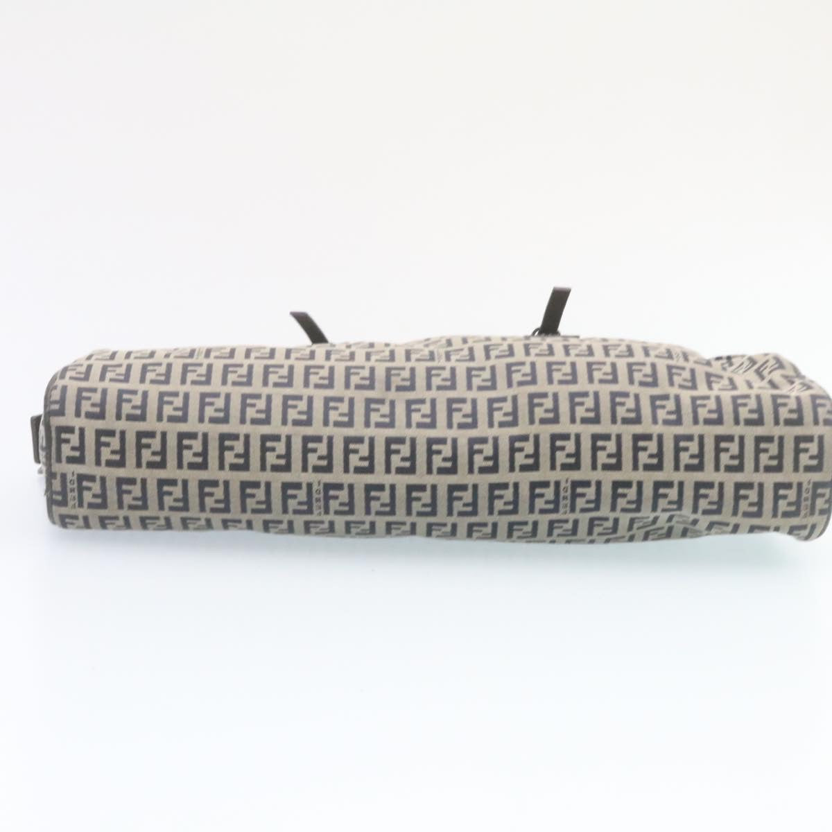 FENDI Zucchino Canvas Hand Bag Navy Blue kk054