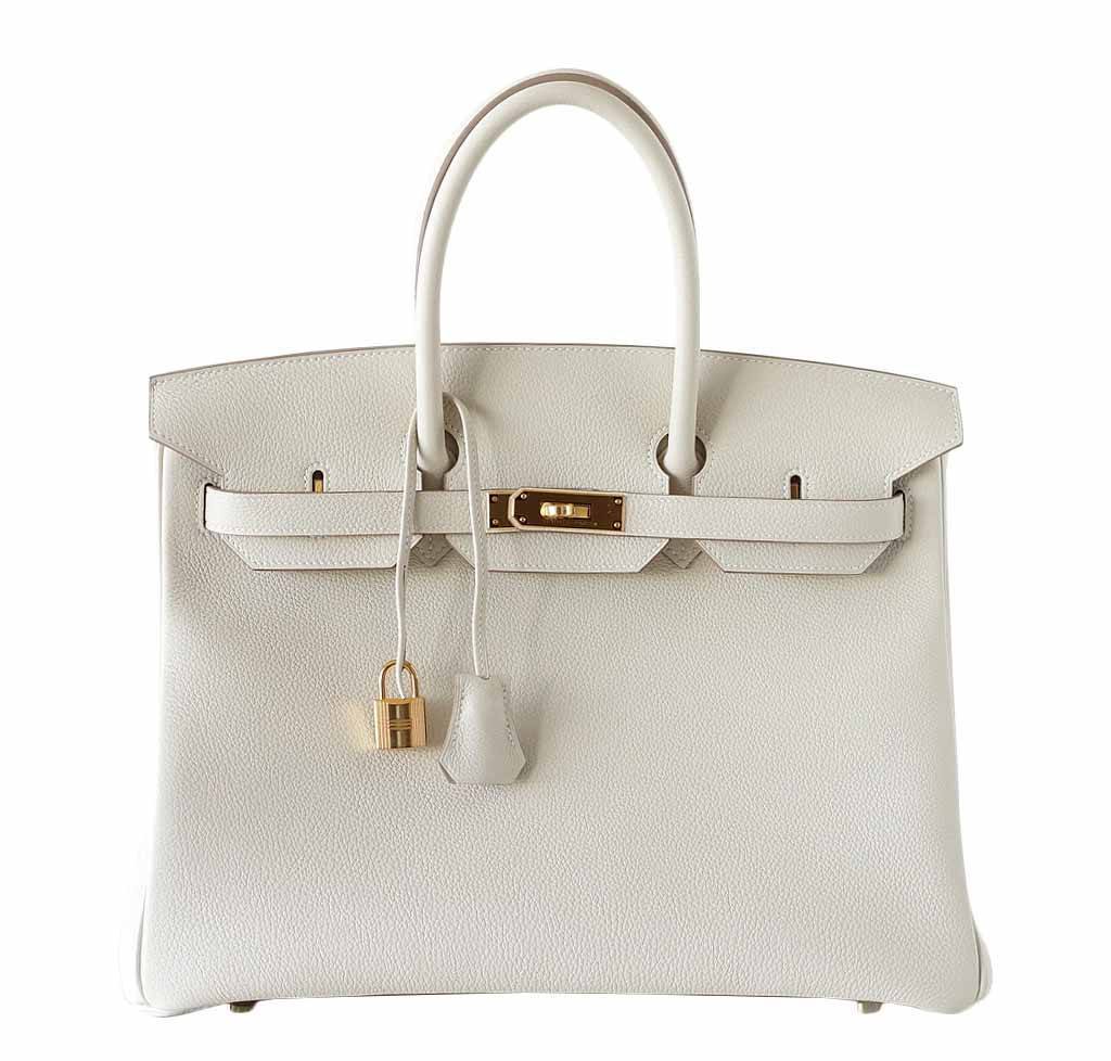 HermÃƒÆ’Ã‚Â¨s Birkin 35 Craie Togo Bag