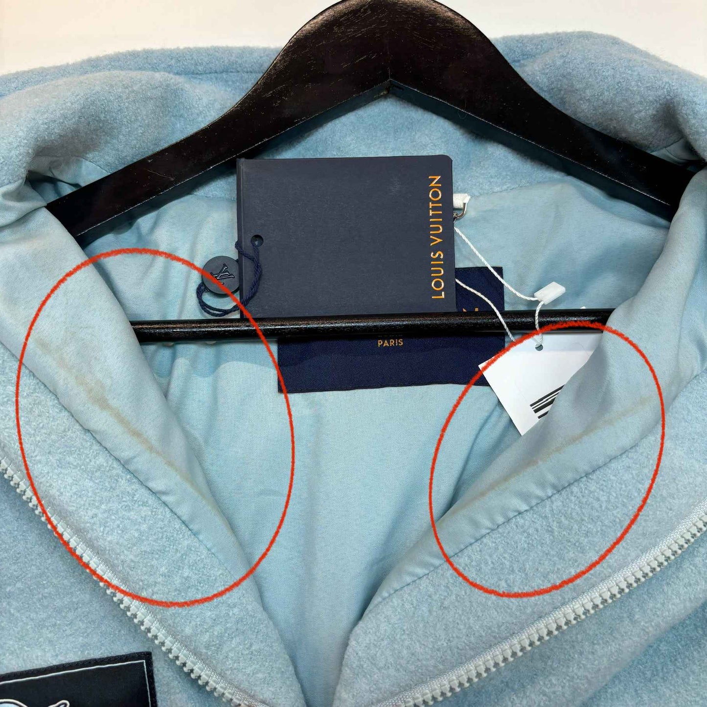 Men's Mixed Material Anorak Jacket Blue Size IT 48 / M